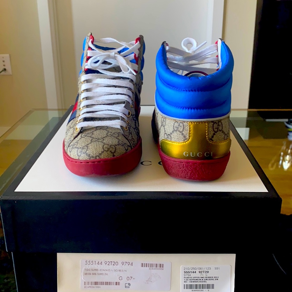 GG ACE high top sneakers ‘blue beige’ US sz.8